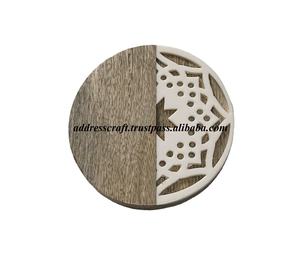 Regalo de inauguración de la casa, posavasos de madera de mango y resina, juego de posavasos de mármol de cuatro piezas para vajilla, hogar, Hotel, restaurante, alfombrillas de uso - Product Image 2