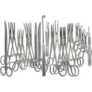 Kit Quirúrgico Completo, Pinzas Kelly, Tijeras, Acero Inoxidable, 22 Piezas, Juego de Instrumentos para Operaciones de Esterilización, Fabricante Pakistaní - Product Image 1
