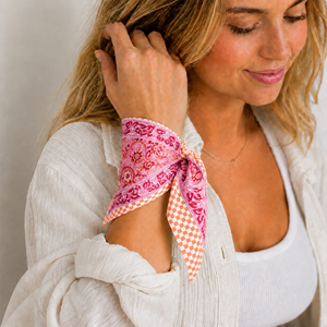 Artisan Crafted Handkerchief Floral Printed Cotton Bandana <b>Square</b> <b>Scarf</b> Multifunctional Casual Wear Spring Summer Style - Product Image 1
