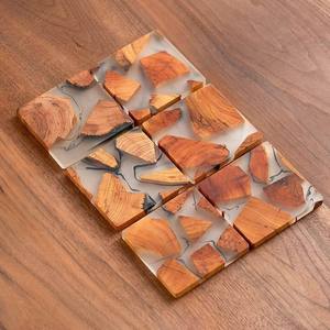 Posavasos Cuadrado de Madera Epoxi Resistente al Calor, Diseño de Pino Tallado Sostenible, Arte Hecho a Mano y Letreros de Pared, Decoración del Hogar - Product Image 6