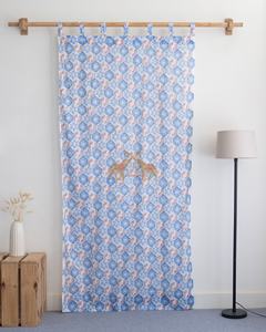 Cortinas Modernas de Algodón Estampado con Bloques de Alta Calidad, Cortinas Transparentes con Estampado Floral para Sala de Estar y Cocina, Juego de Cortinas - Product Image 5