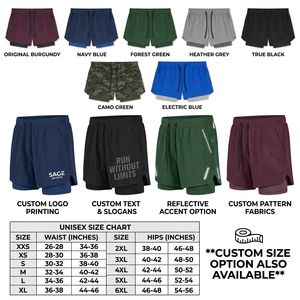 Running <b>Shorts</b> <b>Men</b> Women Quick Dry Athletic Gym <b>Shorts</b> with <b>Compression</b> Liner Unisex Workout Fitness Training <b>Shorts</b> - Product Image 2