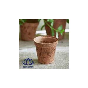 Pot en fibre de coco naturelle de haute qualité |   Pot de fleurs rond pressé à chaud - Product Image 1