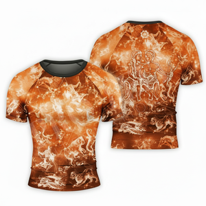All Over Sublimation Printed Rash Guard <b>Shirt</b> <b>Men's</b> <b>Compression</b> Sports Long Sleeve UV Protection Gym Surf Wear BJJ Wear T <b>Shirt</b> - Product Image 4