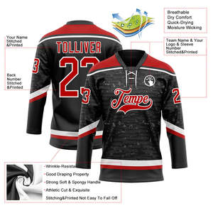 Maillot de hockey par sublimation, 100 % polyester, décontracté, à manches longues, pull sportif avec design personnalisé pour les équipes - Product Image 4