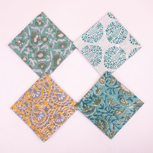 Pañuelo de Cuello Cuadrado de Algodón con Estampado a Mano Estilo Boho, Hecho a Mano con Tinte Vegetal, Artesanía India, Multifuncional - Product Image 5