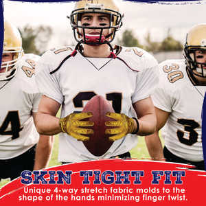 Guantes de Fútbol Americano para Deportes de Habilidad, con Pantalla Táctil, Agarre Adhesivo Personalizado, Palma de Poliéster/Algodón, Transpirables, Impermeables, para Invierno - Product Image 6