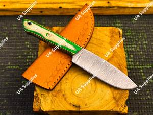 Cuchillo Skinner de Acero de Damasco Hecho a Mano, Forjado a Mano, Afilado como una Navaja, para Caza y Actividades al Aire Libre, Venta Directa de Fábrica, OEM, ODM - Product Image 6