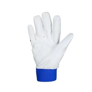 Gants de travail de sécurité en cuir blanc personnalisables, antidérapants, respirants et texturés, durables pour l'assemblage industriel (vente en gros) - Product Image 4