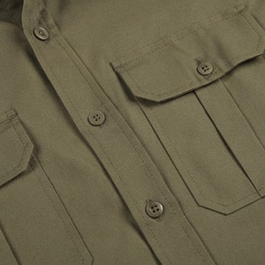 Men's Long Sleeve Workwear Tactical <b>Shirt</b> Solid <b>Color</b> Turn-down Collar Two Pockets Casual Tactical Style <b>Shirts</b> For Sale - Product Image 5