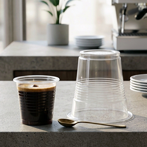 Wholesale Disposable PP <b>Cups</b> 16oz 22oz Transparent Single Wall <b>Plastic</b> <b>Cup</b> 95mm Lid Beverage Tea Coffee Juice Cold Drinks - Product Image 1