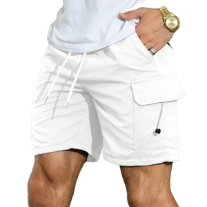 Short de fitness pour hommes 2025 sur mesure pantalon de sport en coton noir imprimé de logo écologique décontracté pour la course et l'exercice - Product Image 2