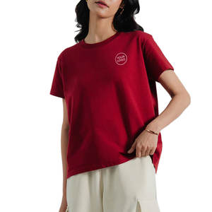 เสื้อยืดผู้หญิงคุณภาพพรีเมียมสั่งทำได้ ดีไซน์ใหม่ เสื้อยืดผ้าฝ้ายสำหรับฤดูร้อน เสื้อยืดผู้หญิงสไตล์ใหม่ - Product Image 5