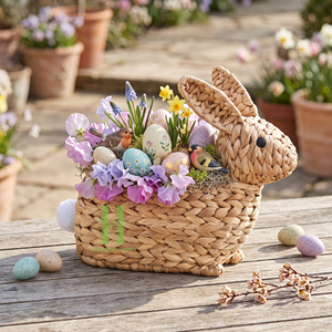 Best Seller <b>Woven</b> <b>Baskets</b> With Handle Customize Sizes Variety Colors For Easter Decorations Gifts OEM From Vietnam Wholesale - Product Image 4