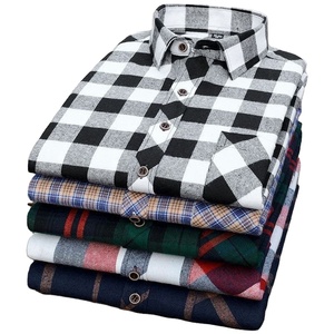 Camisa de Franela Estilo Safari 100% Algodón, Última Moda, Color Personalizado, Manga Larga, Primavera, Anti-Pilling, Transpirable, Exportación - Product Image 1