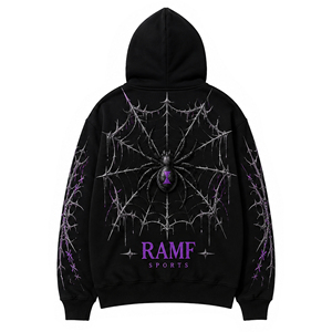 เสื้อฮู้ดสตรีทแวร์ผ้าฝ้ายแท้ 100% แบบสั่งทำพิเศษ ลายแมงมุม 1:1 คุณภาพสูง ผ้าฟลีซหนานุ่ม มีกระเป๋าใช้งานได้จริง แห้งเร็ว - Product Image 4