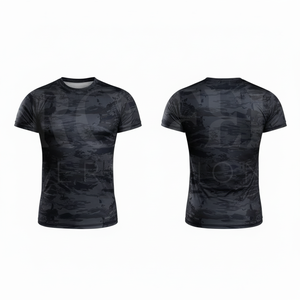 เสื้อยืดคอกลมสีน้ำตาลล้วนลายพรางแบบกำหนดเอง แขนสั้น สวมใส่สบาย ระบายอากาศได้ดี เหมาะสำหรับกิจกรรมกลางแจ้ง สำหรับผู้ชาย - Product Image 6