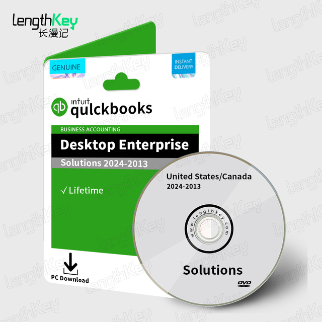 24/7 Chat QuickBook Desktop Enterprise Solutions 2024-2013 Lifetime DVD Disc Installation for 1PC Financial Accounting US CA