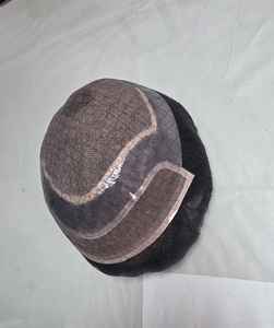 Taz Hair BD Peluca de Cabello Humano con Encaje Frontal para Hombres, Cabello Remy Indio, Ondas de Agua, con Parches Centrales - Product Image 6