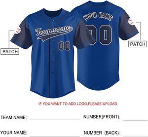Nouveau design de t-shirt uniforme de baseball, maillot de baseball personnalisé hip-hop, respirant, en maille, sublimé, brodé - Product Image 6