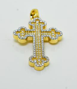 Pendentif croix personnalisé en or 9k 10k 14k 18k avec diamants de laboratoire VVS VS E F pour hommes et femmes - Product Image 5