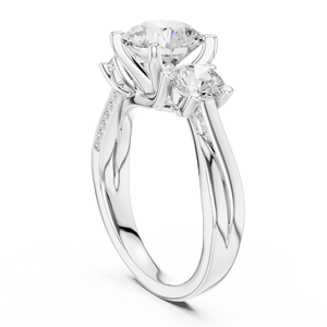 Bague de luxe en diamant de laboratoire taille ronde, élégante pour mariage et fiançailles, bijoux de mariée, fournisseur OEM en gros - Product Image 5