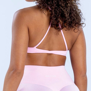 Soutien-gorge de sport pour femme, design push-up, bretelles croisées, coussinets amovibles, logo personnalisé, respirant, sans coutures - Product Image 5