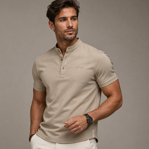 Camisa de Manga Corta para Hombre Fawkes, Tejida en Lona, 100% Algodón, Color Sólido, Cierre de Botones, Estilo Casual, Transpirable, Precio Económico, la Mejor - Product Image 3