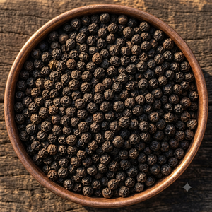 Poivre noir indien de qualité supérieure saveur forte et naturelle utilisée dans les exportations de l'industrie alimentaire - Product Image 1