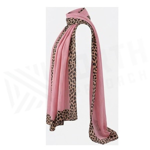 Écharpe en mousseline de soie à imprimé léopard rose pour femmes, longue, élégante, multifonctionnelle, accessoire de mode pour toutes les saisons - Product Image 3
