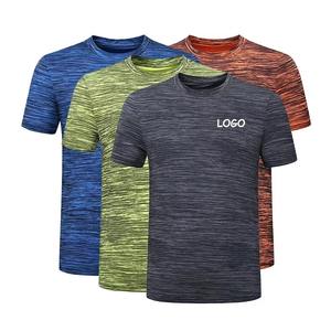 Camiseta Deportiva de Manga Corta para Hombre, Tejido Sólido, con Logotipo Personalizado, Secado Rápido, Tallas Grandes, para Entrenamiento - Product Image 2
