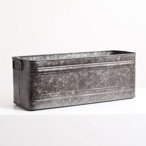 Nouveauté : Jardinière en métal galvanisé, faite à la main, écologique, personnalisable, pour décoration de jardin intérieur et extérieur, jardinières à fleurs - Product Image 2