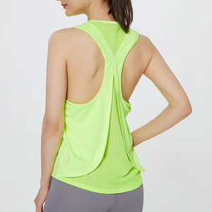 เสื้อกล้ามครอปคอไขว้สำหรับผู้หญิง สีพื้น ระบายอากาศได้ดี เหมาะสำหรับโยคะและออกกำลังกาย - Product Image 4