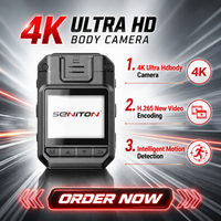 Caméra corporelle Ultra HD avec diffusion en direct H.265, vision nocturne à flash rapide en un clic, enregistreur corporel portable pour la gestion du trafic