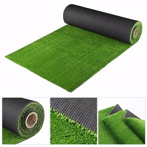 Tappeto Erboso Sintetico Realistico 65x3ft Altezza Lame 3/8" per Interni ed Esterni Giardino Prato Paesaggistico in PE - Product Image 1