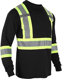 T-shirt de sécurité haute visibilité à manches longues pour hommes, classe 2 ANSI, bande réfléchissante, imperméable, LED Flash - Industries du cuir - Product Image 3