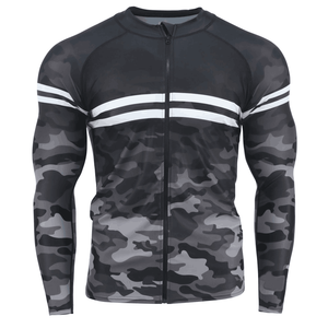 Rash Guard for Men Quick Dry Training Wear Running Cycling Swim Top Breathable Mens Rash Guard Sportswear Anti UV Quick Dry <b>Surf</b> - Product Image 4