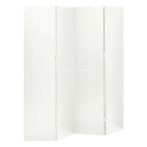 ฉากกั้นห้องเหล็กสีขาว 4 แผง ชุด 2 ชิ้น ขนาดหน้าจอ 63"x70.9" - Product Image 2