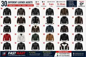 Chaquetas de Cuero Vacuno de Alta Gama en Oferta, Tallas Grandes, con Cuello Alto, Cierre de Cremallera Frontal, Diseño Impermeable y Grueso para Invierno - Product Image 5