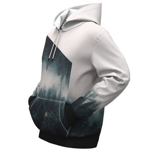 Sweats à capuche confortables pour hommes, impression par sublimation, manches longues, coton/polyester de haute qualité - Product Image 3