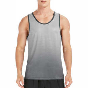 Camisetas sin mangas personalizadas de talla grande para hombre, informales y elegantes, al por mayor, premium, transpirables, de punto, 100% algodón, tela suave, para gimnasio - Product Image 4