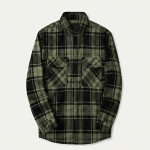 Camisa de Franela a Cuadros de Manga Larga para Hombre, de Alta Calidad, Corte Regular, Informal, de Algodón, con Botones - Product Image 3