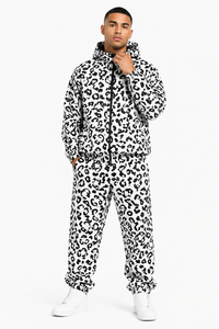 Conjunto Deportivo con Capucha y Estampado de Leopardo para Hombre, Ropa Casual de Otoño, Sudadera y Pantalones Deportivos Transpirables de Felpa Francesa - Product Image 6