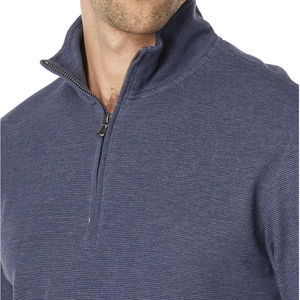 Suéter de Punto con Cuello Alto y Cierre de Cremallera para Hombre, Manga Larga, Color Sólido, Corte Regular, Ropa Casual de Otoño - Product Image 6