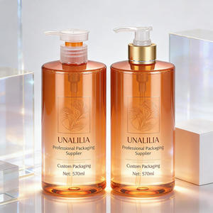 Vente en gros de flacons pompe cylindriques en plastique PET de 570 ml pour shampoing, lotion, après-shampoing, gel douche, soins de la peau, emballage personnalisé - Product Image 2