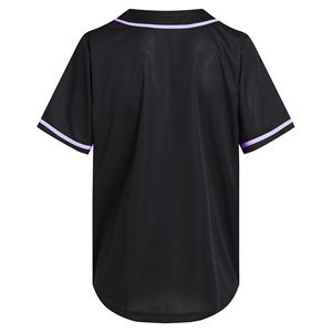 Maillots de baseball et softball unisexes en mélange de soie/coton respirant avec broderie 3D, manches longues, encolure cœur et bretelles en X – Vente en gros - Product Image 3