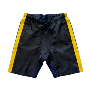 Shorts pour homme noirs avec blocs de couleur, bandes latérales et fermeture à nouer - Product Image 3