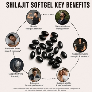 Cápsulas Blandas de Shilajit del Himalaya OEM ODM, Resina de Shilajit de Alta Potencia, 60 Cápsulas Blandas Ricas en Ácido Fúlvico para Energía y Resistencia - Product Image 3