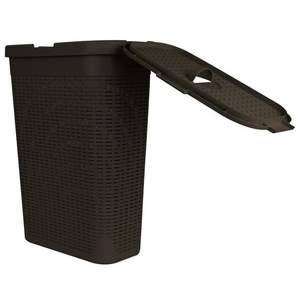 Cesto per Bucato Sottile da 40 Litri con Manici Ritagliati e Coperchio, Soluzione Pratica per lo Stoccaggio - Product Image 5