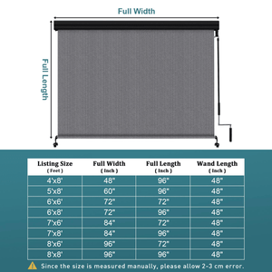 8FT X6FT Light Grey HDPE Covered Aluminum Roller <b>Shutter</b> Wooden Material Vertical Opening Pattern for Exterior & Living Room Use - Product Image 5